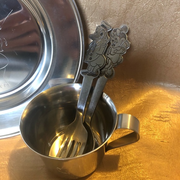 Children’s dinner set VTG stainless steel … - Picture 9 of 16